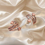 Vicmag Copper Magnetic Ring for Women Ring Ladies Fingers Thumb 99.9% Solid Pure Copper Gift 2PCS Adjustable (Copper Heart)