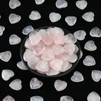 Nvzi Tumbled Polished Natural Rose Quartz Heart Stones, Crystals and Healing Stones Quartz Bulk for Wicca, Reiki, Healing Energy
