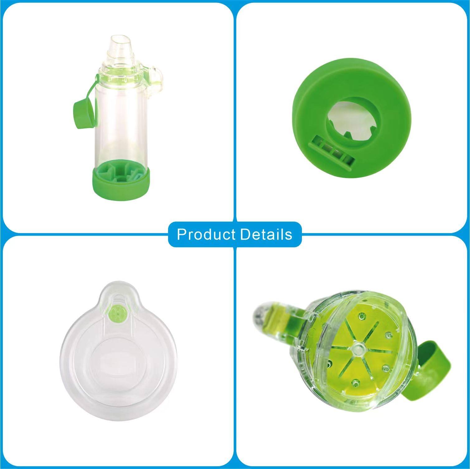 NESSI OTC Spacer Childrens mask spacers and Mouthpiece spacers for All Ages (Green)