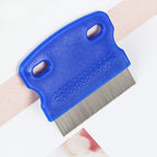 MauSong Lice Hair Comb Brushes Fine Egg Dust Nit Free Removal Stainless Steel Hair Accessories(Blue)