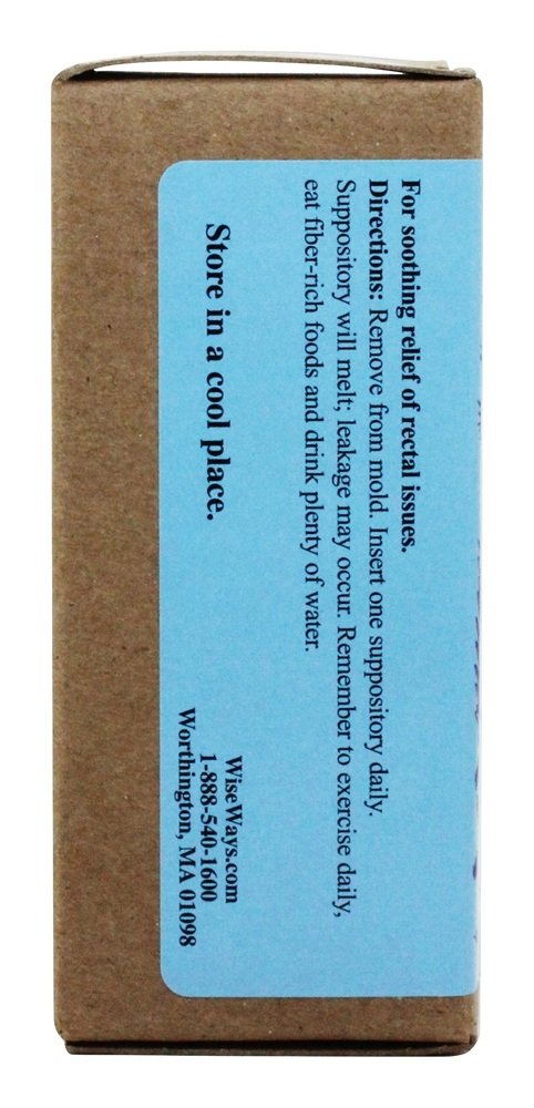 WiseWays Herbals Witch Hazel Suppositories 12 Count