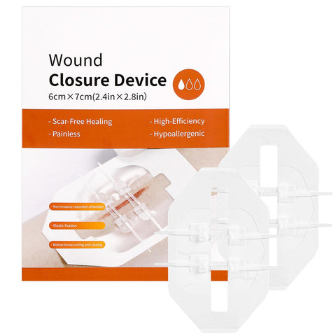Emergency Wound Closure Strip 2PCS Wound Closure Kit Zip Stitch Wound Closure Device Laceration Closure Kit Wound Closure Glue B