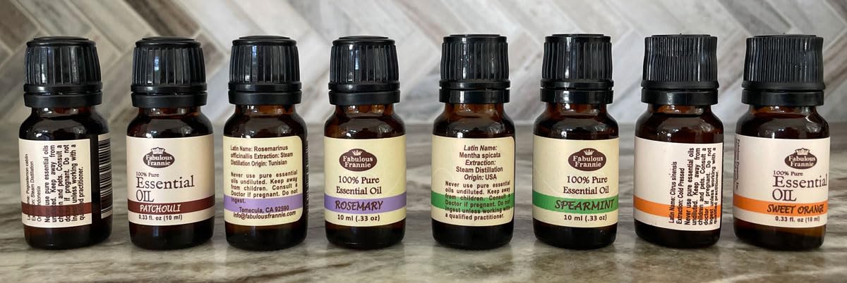 Fabulous Frannie Essential Oil Beginner Starter Set - 100% Pure Essential Oils .33oz (Pack of 14)
