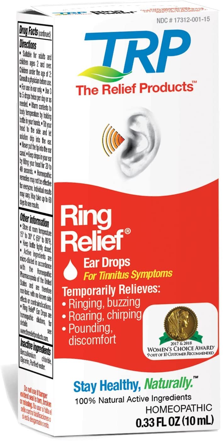 Ring Relief Homeopathic Ear Drops - 0.33 OZ, Pack of 3