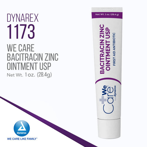 Dynarex Bacitracin Ointment, Zinc Ointment, 1 oz Tube