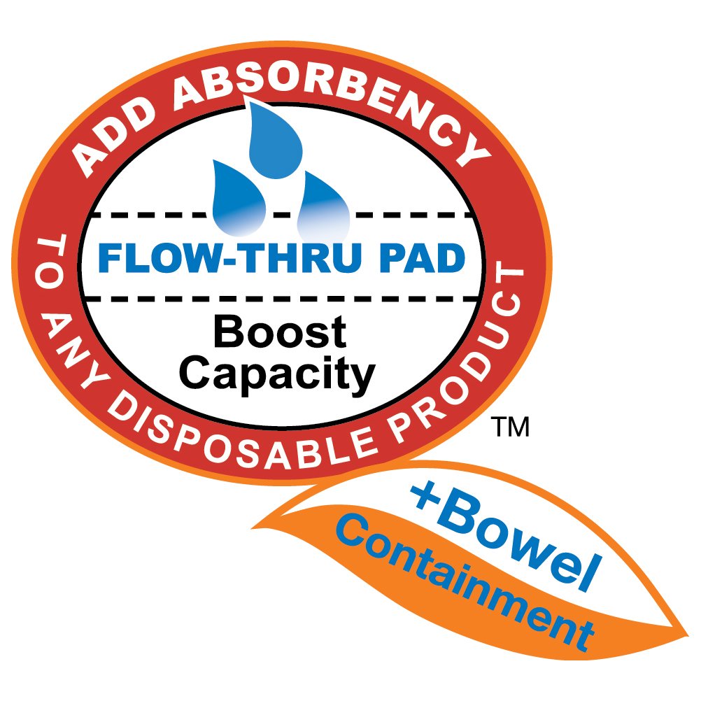 Tranquility TopLiner Disposable Absorbent Booster Contour Pads for Bowel Incontinence - Contour (21.5 x 13.5) - 120 ct