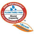 Tranquility TopLiner Disposable Absorbent Booster Contour Pads for Bowel Incontinence - Contour (21.5 x 13.5) - 120 ct