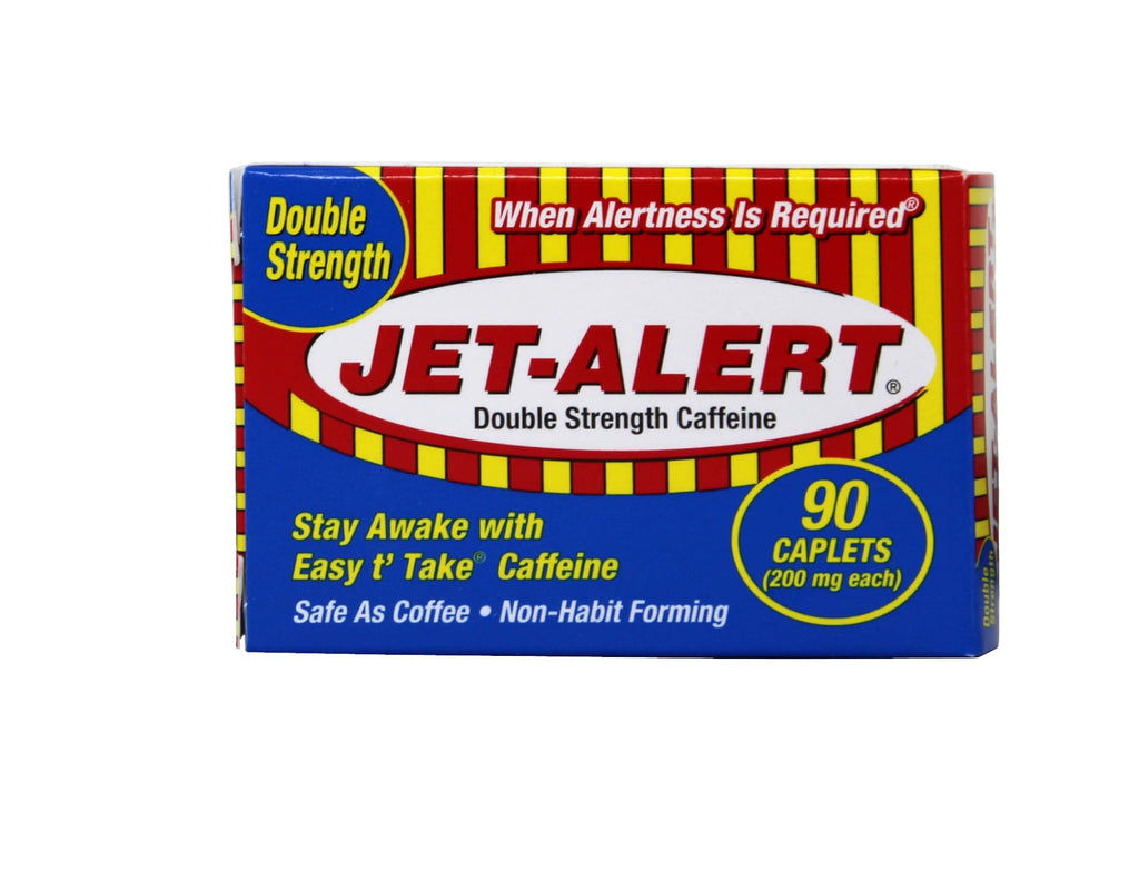 Jet-Alert Double Strength Alertness Aid Caplets, 200mg-90 Ct Value Packs (12)