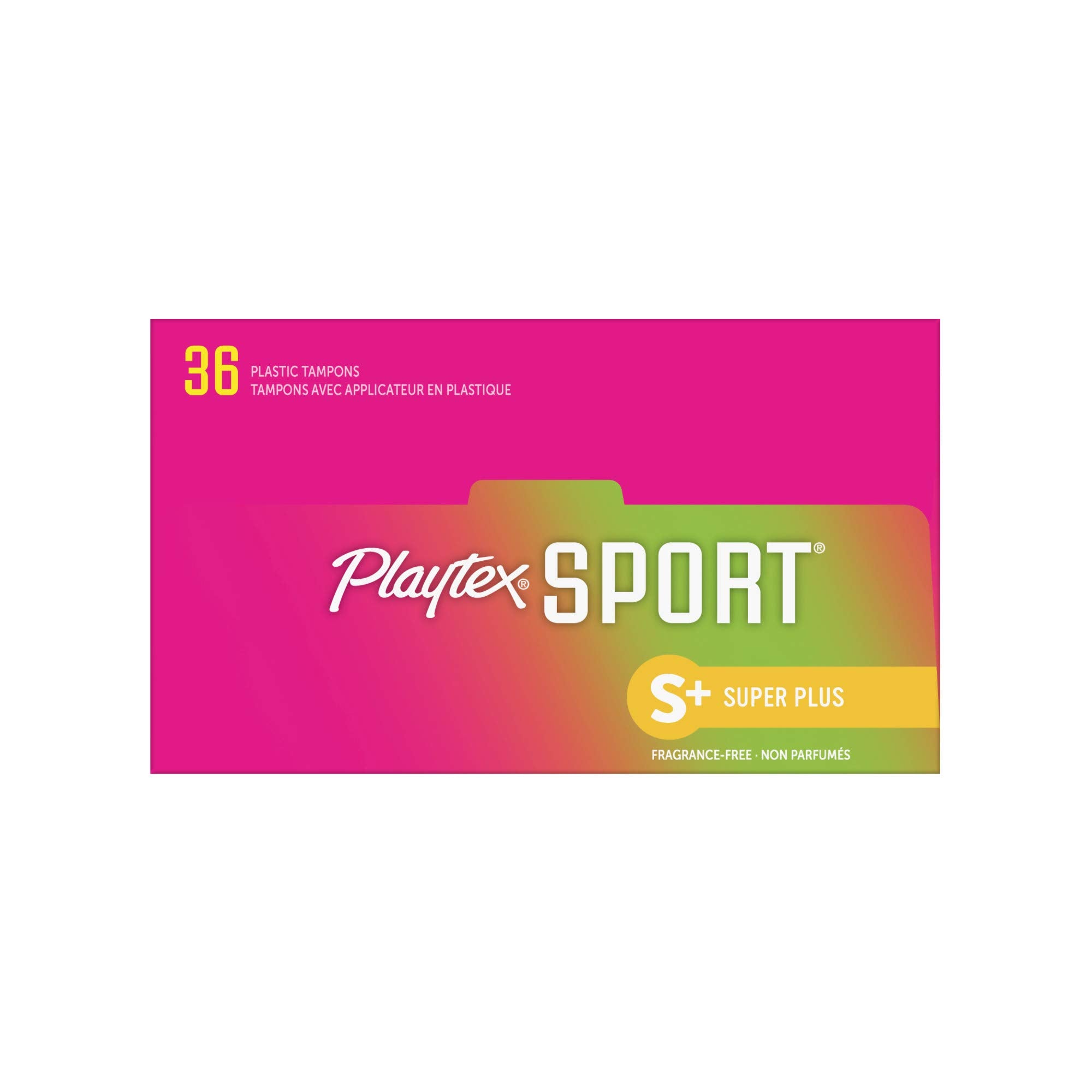 Playtex Sport Tampons, Super Plus Absorbency, Fragrance-Free - 108ct (3 Packs of 36ct)
