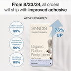 SANDIS Premium 100% Organic Panty Liners - Chemical Free Cotton Ultra Thin Liner for Women | Feminine Sanitary Napkins Unscented