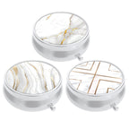 3 Pack Pill Box, Small Pill Case for Purse & Pocket, Cute Travel Medicine Organizer, Portable Medicine Container Holder to Hold 