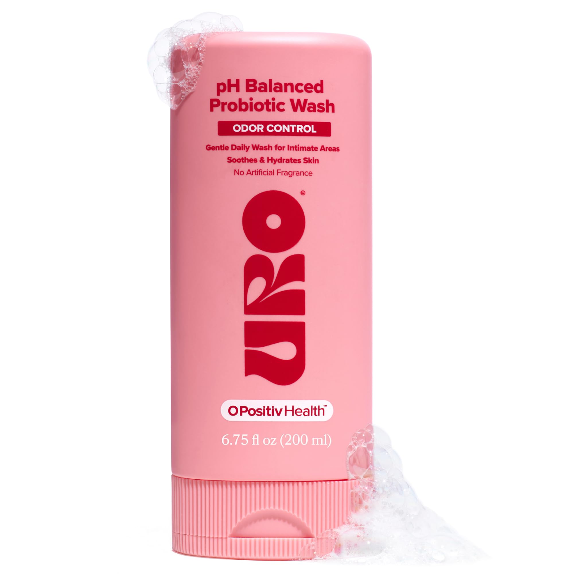 O Positiv URO pH Balanced Probiotic Wash - Odor Control, pH Balance, Dryness & Irritation Support for Intimate Areas - Probiotic