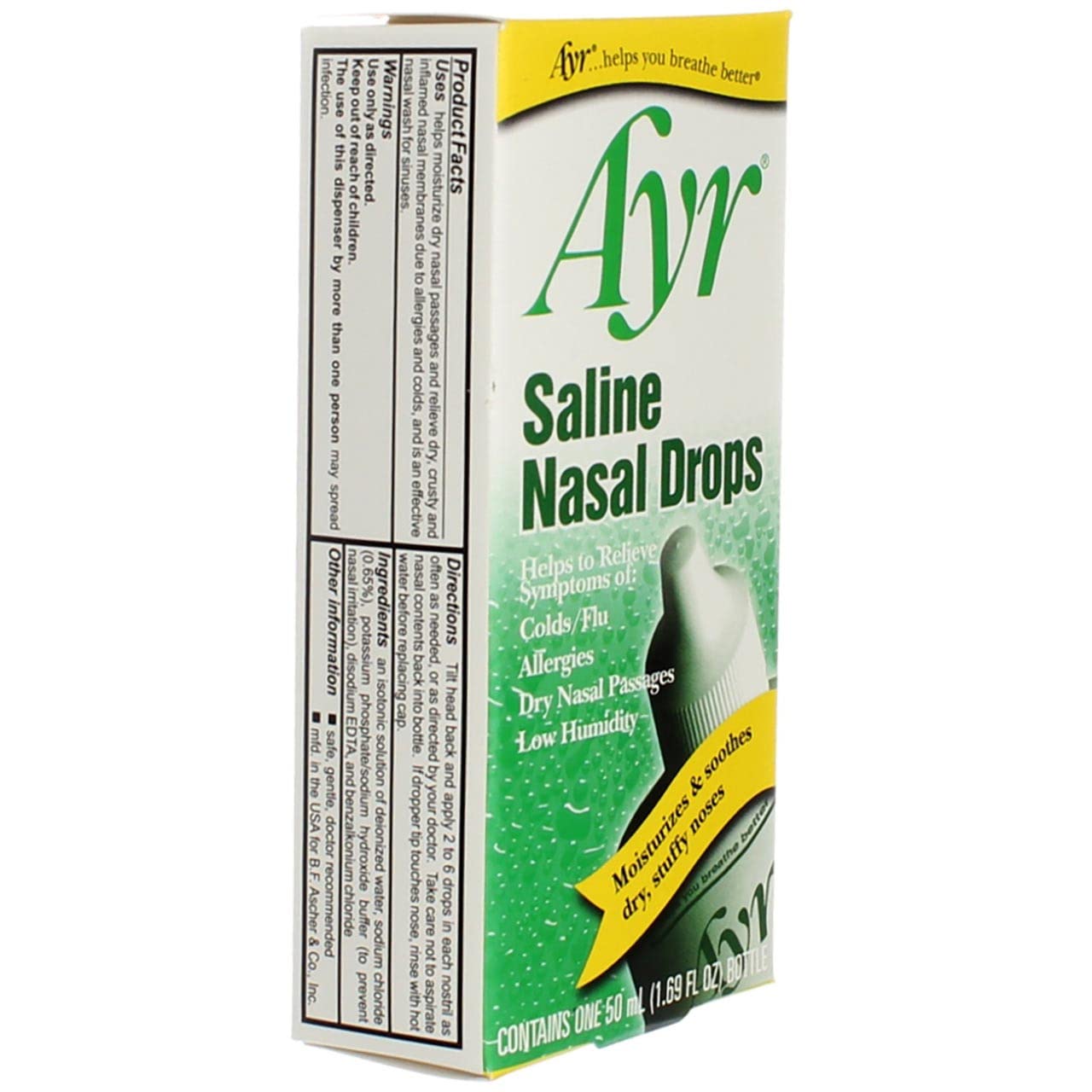 Ayr Saline Nasal Drops - 1.69 oz, Pack of 4