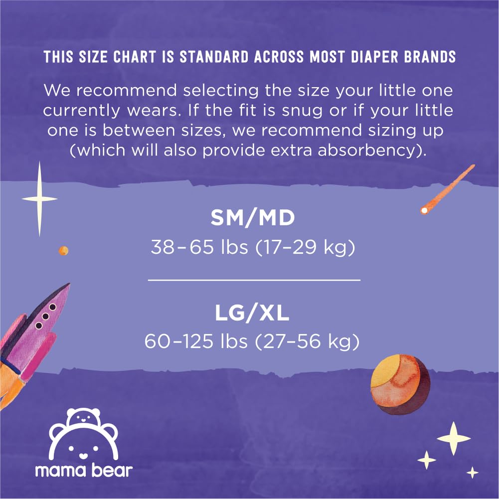Amazon Brand - Mama Bear Girls Nighttime Underwear for Bedwetting, Overnight Protection, Hypoallergenic, Size S/M (38-65 lbs),