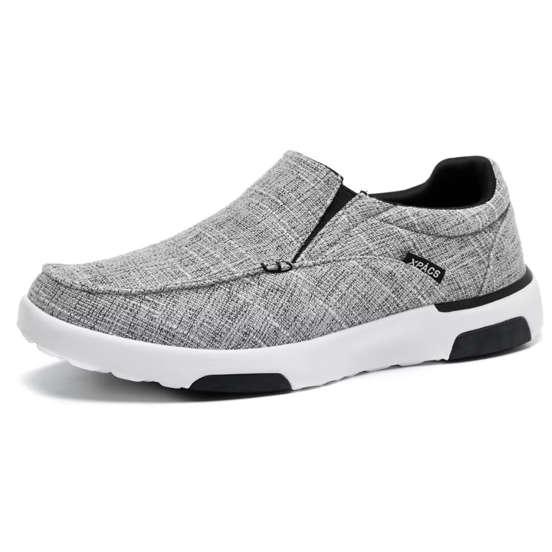 XPACS Cushioned Hanging Out Loafers for Outside and House, Shock Absorber Diabetic Recovery Slip On Shoes with Arch Support, Non