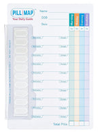 PillMap Visual Pill Planner for Medication, Supplements, and Vitamins Management Guide for Pill Box Organizer Containers, Pill M