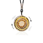 Da Piao Liang Tiger Eye Necklace With Rotatable Pendant Obsidian Energy Protection Adjustable Rope For Anxiety Healing Jewelry (