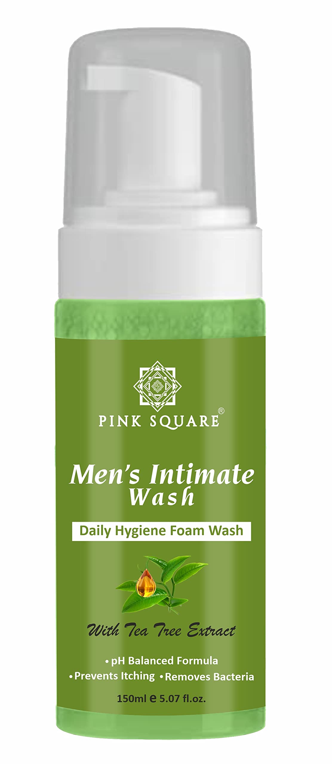 Pink Square Natural MenS Intimate Wash With Tea Tree Extract Maintain Ph Balance Intimate Daily Care| Better Private Parts Hygi