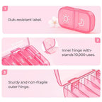 AUVON XL Weekly Pill Organizer 2 Times a Day with One-Side Large Opening Design for Easy Filling, AM PM Pill Box 7 Day, Portable