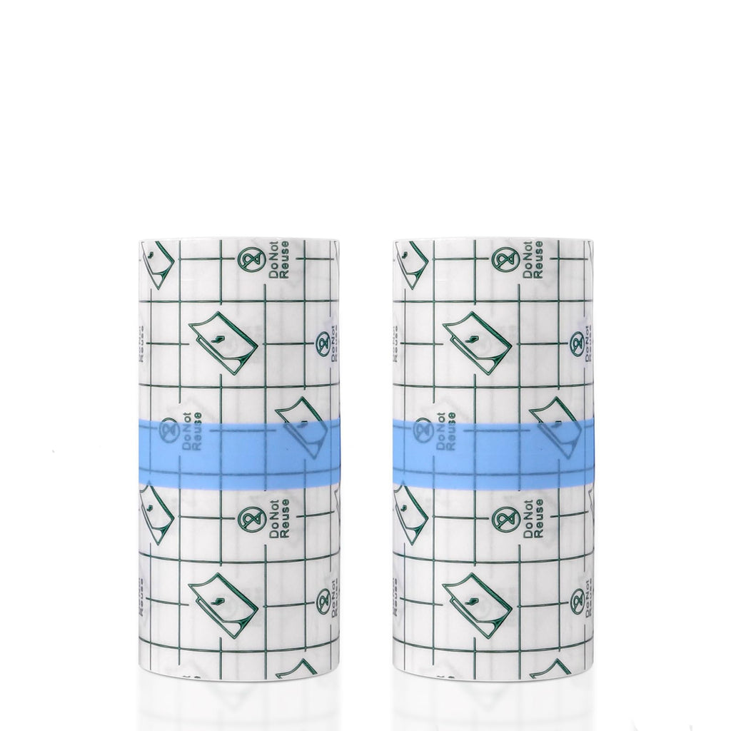 2 PCS Transparent Stretch Adhesive Bandage, 4 Inch x 10.94 Yard - Wate ...