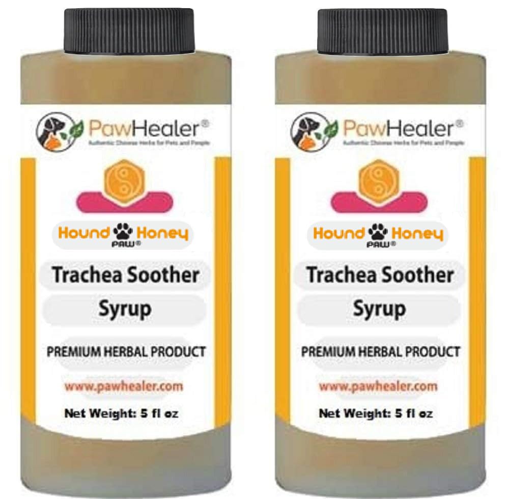 PawHealer Trachea Soother Syrup 2PAK Hound Honey - Natural Herbal Remedy for Symptoms of Collapsed Trachea - Tastes Good - Easy 