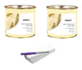 Cuvly Wax Waxing Hair Removal Wax White Chocolate 600G + 600G (Pack Of 2) Strip 70Pcs + Knife Wax Combo Kit