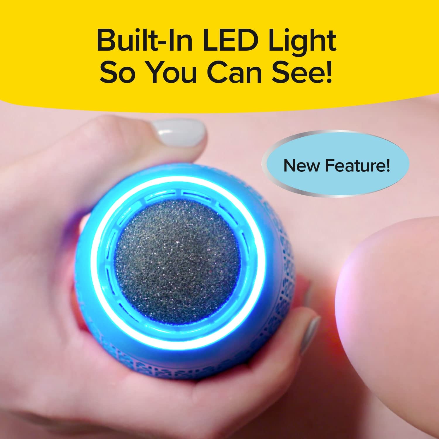 PediVac As Seen On TV Electric Callus Remover + Built-In Vacuum Sucks Up Shavings,Gently Removes Calluses & Dry Skin in Seconds,