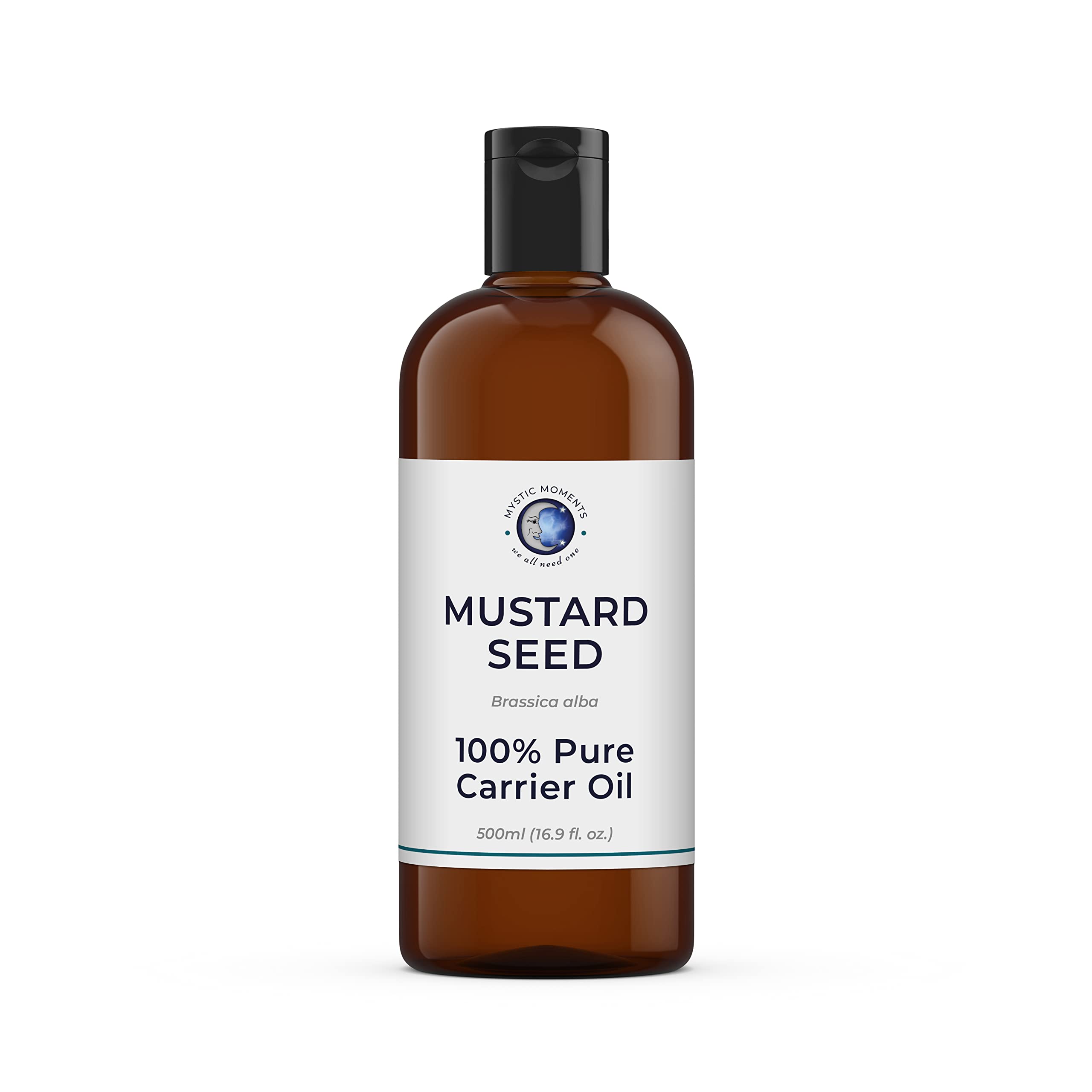 Mystic Moments | Mustard Seed Carrier Oil - 500ml - Pure & Natural Oil Perfect for Hair, Face, Nails, Aromatherapy, Massage and 
