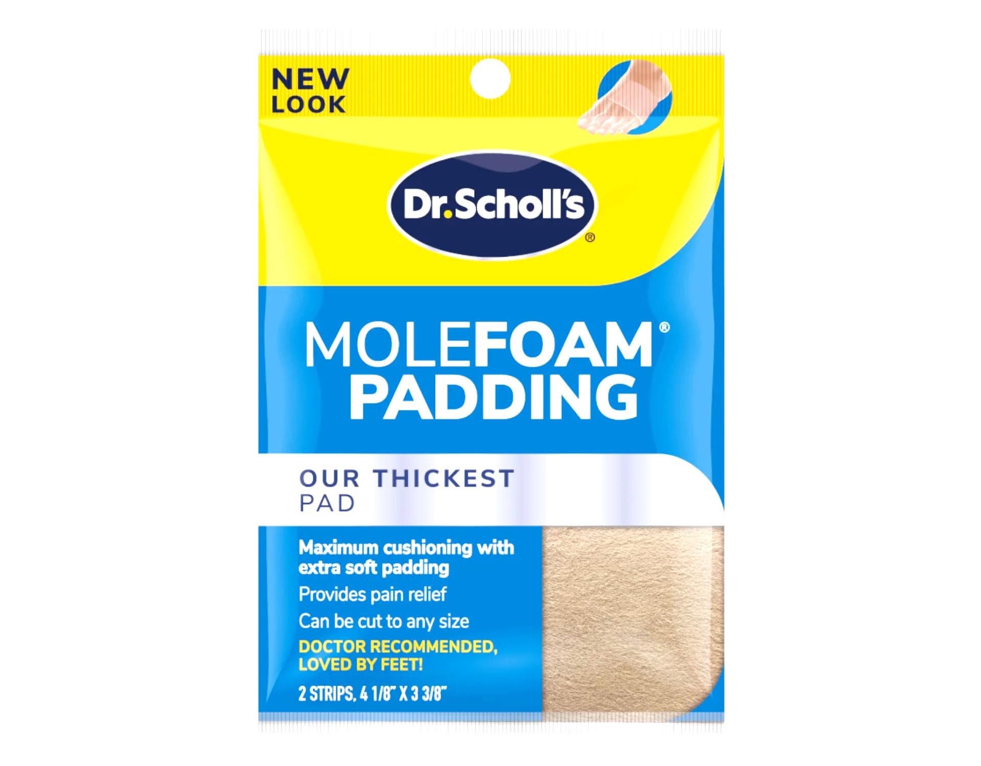 Dr. Scholls Dr. Scholls Molefoam Padding, 2 each (Pack of 2) - Packaging May Vary