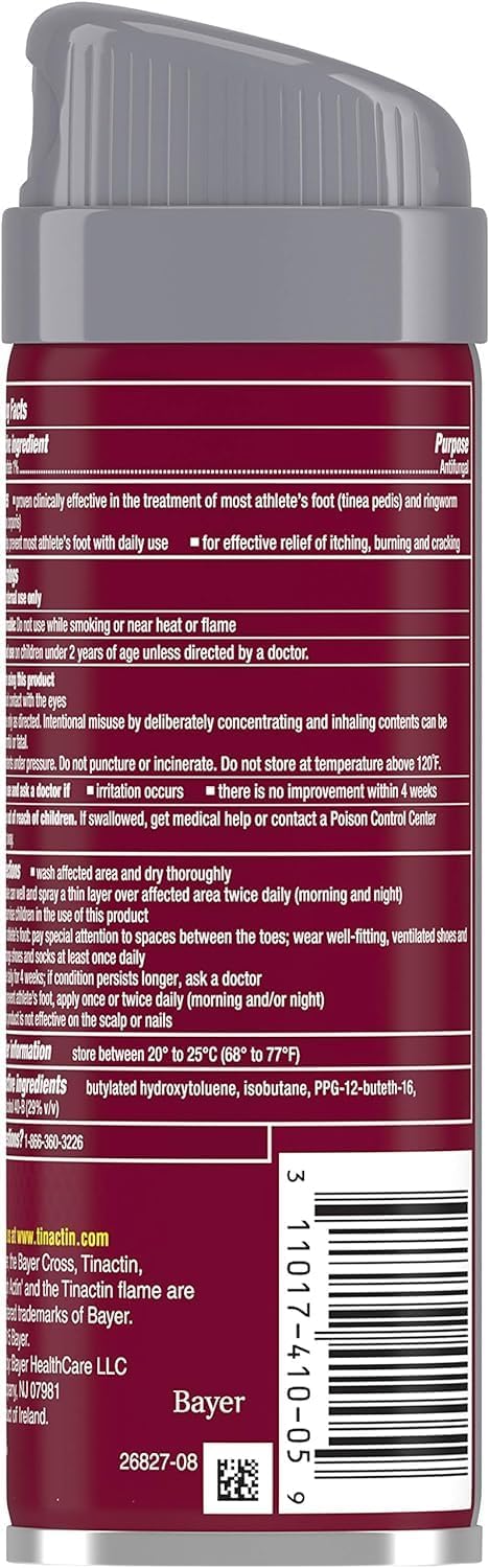 Tnactin Athletes Foot Anti-fungal Liquid Spray 5.3 oz (Pack of 3)