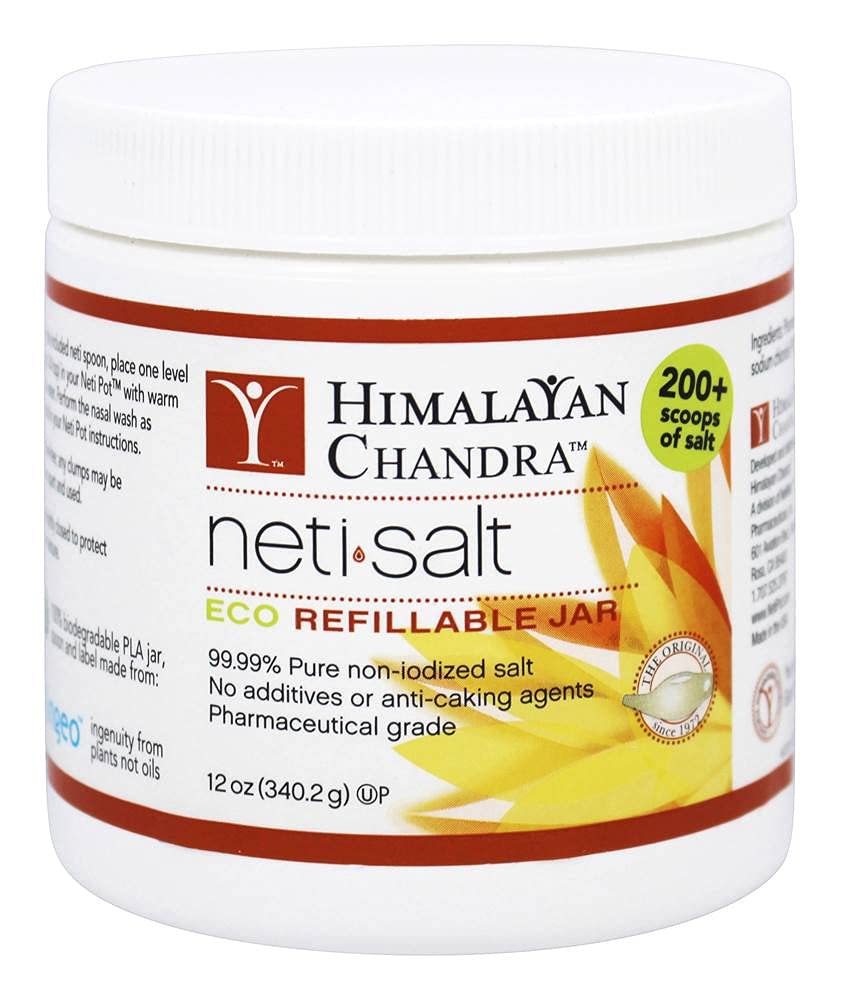 Himalayan Institute Neti Pot Salt Jar, 12 Ounce
