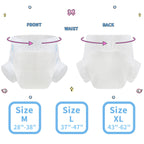 CutiePlusU Disposable Adult Diaper Heavy Absorption Dry Surface Adult Diapers All Night- White 10 Pieces