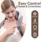 Fronnor Neck Massager with Heat Function Wireless Portable Neck Shoulder Massager,2 Modes 2 Levels Massager Women Men Gift-Home,