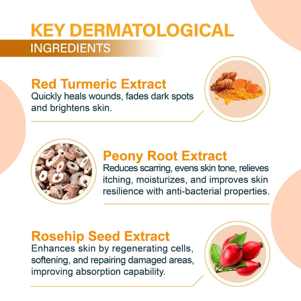 ABERA | Scar Red Turmeric Cream - Advanced Scar Treatment for Face and Body, Rapid Removal of Any Type of Scars with Natural Ing