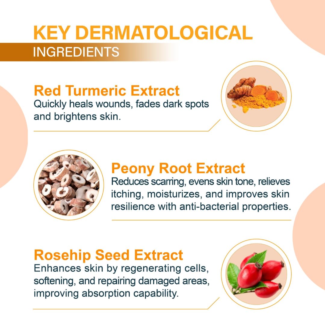 ABERA | Scar Red Turmeric Cream - Advanced Scar Treatment for Face and Body, Rapid Removal of Any Type of Scars with Natural Ing