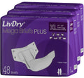 LivDry MegaBriefs XL Adult Diapers with Tabs, Max 12-Hour Capacity, Super Absorbent Incontinence Underwear, Leak Protection Brie