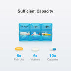 BUG HULL Pill Organizer 3 Times a Day, Large Weekly Medicine Pill Organizer 3X a Day, 7 Day Pill Box Cases Morning Noon Evening
