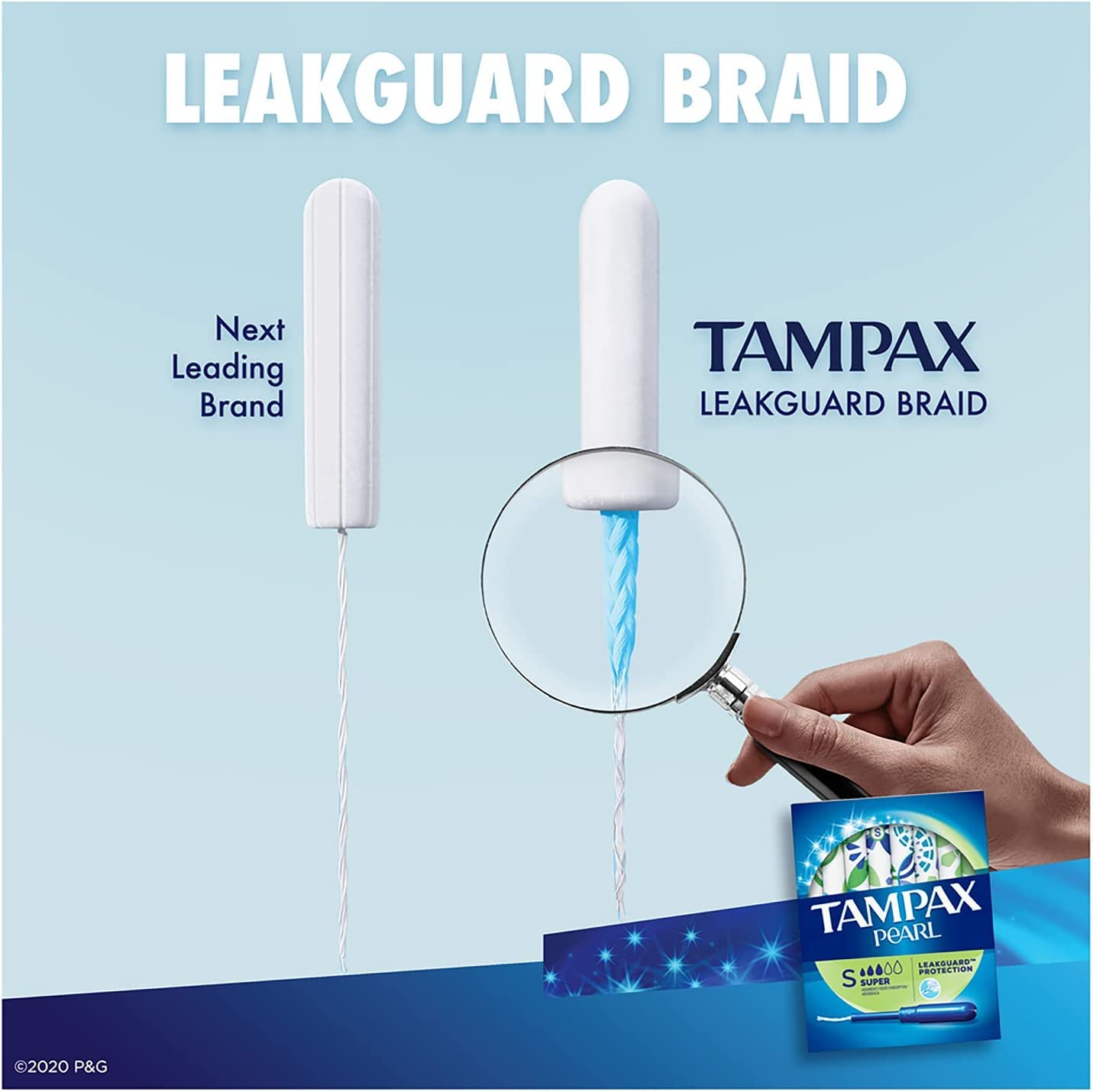 Tampax Tampons Pearl Super 18 Count Unscented (Pack of 6)