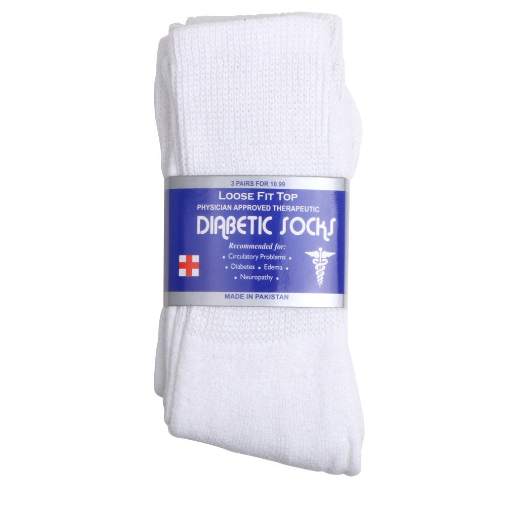 TZ Promise 3/6/12 Pairs Packs Men's Diabetic Crew Socks Size 9-11/10-13/13-15