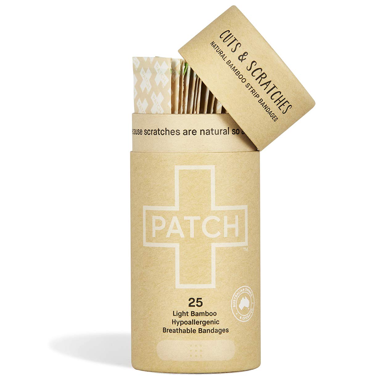 Patch Natural Bamboo Bandages Strips 25 Count, 25 CT
