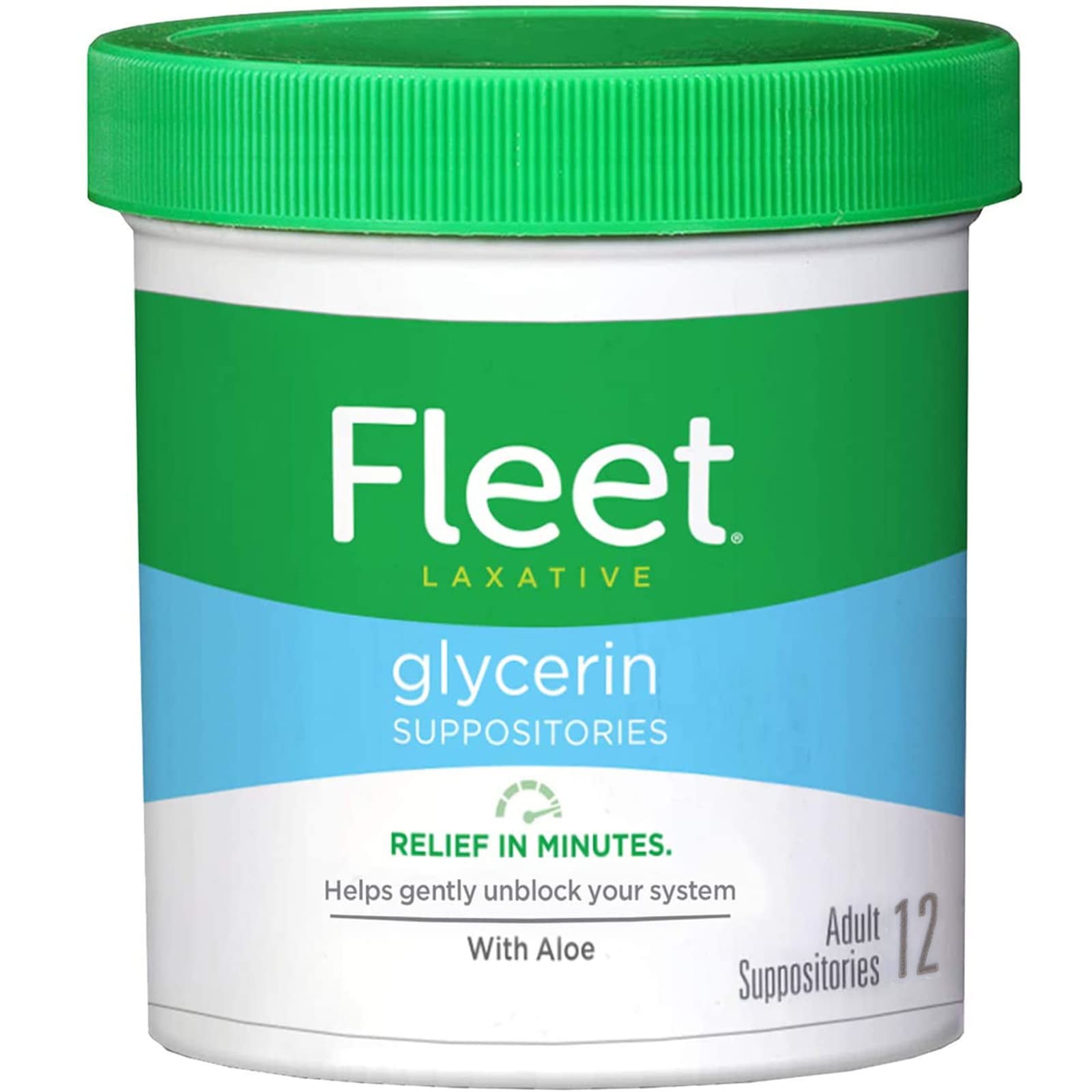 Fleet Laxative Glycerin Suppositories for Adult Constipation, 12 Count ...