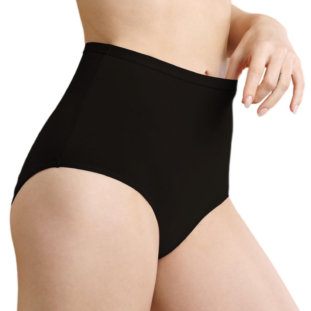 IRISMORII Leak Proof Incontinence Underwear for Women Washable Absorbent Bladder Control Postpartum Briefs 1Pack (Black L)