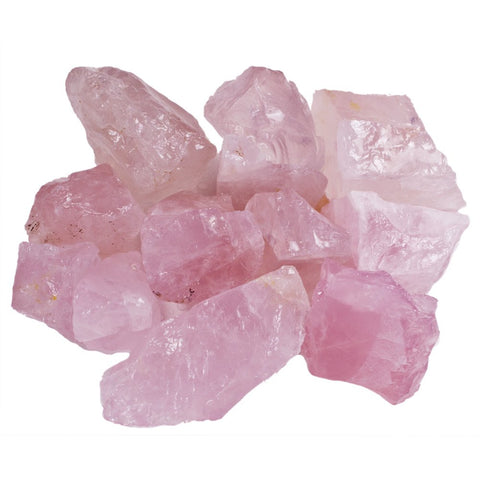 Hypnotic Gems 1 lb Bulk Rose Quartz Rough from Madagascar - Large 1'' Natural Raw Stones & Fountain Rocks for Tumbling, Cabbing,