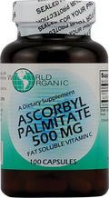World Organic Ascorbyl Palmitate - 500 mg - 100 Capsules