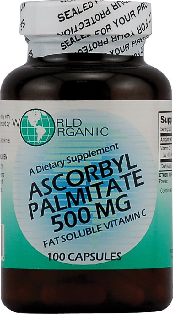 World Organic Ascorbyl Palmitate - 500 mg - 100 Capsules