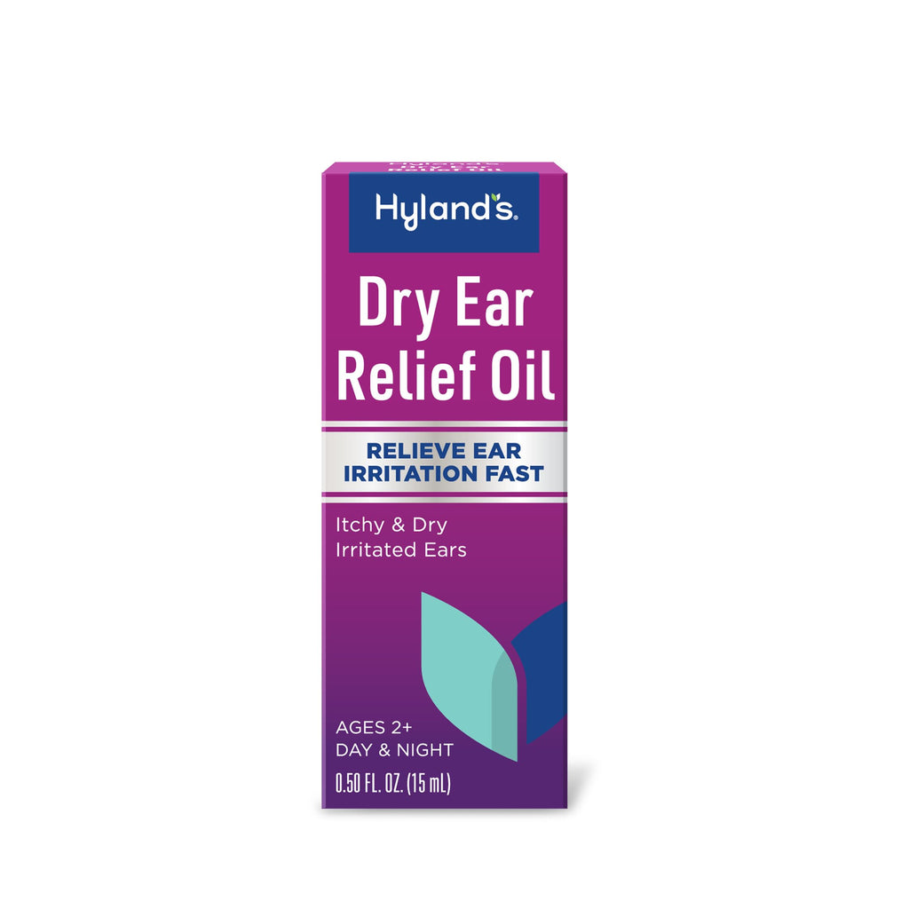 Hyland's Dry Ear Relief Oil, Relieve Ear Irritation Fast, for Itchy and Dry Irritated Ears, Ages 2 and up, Day and Night Drops, 
