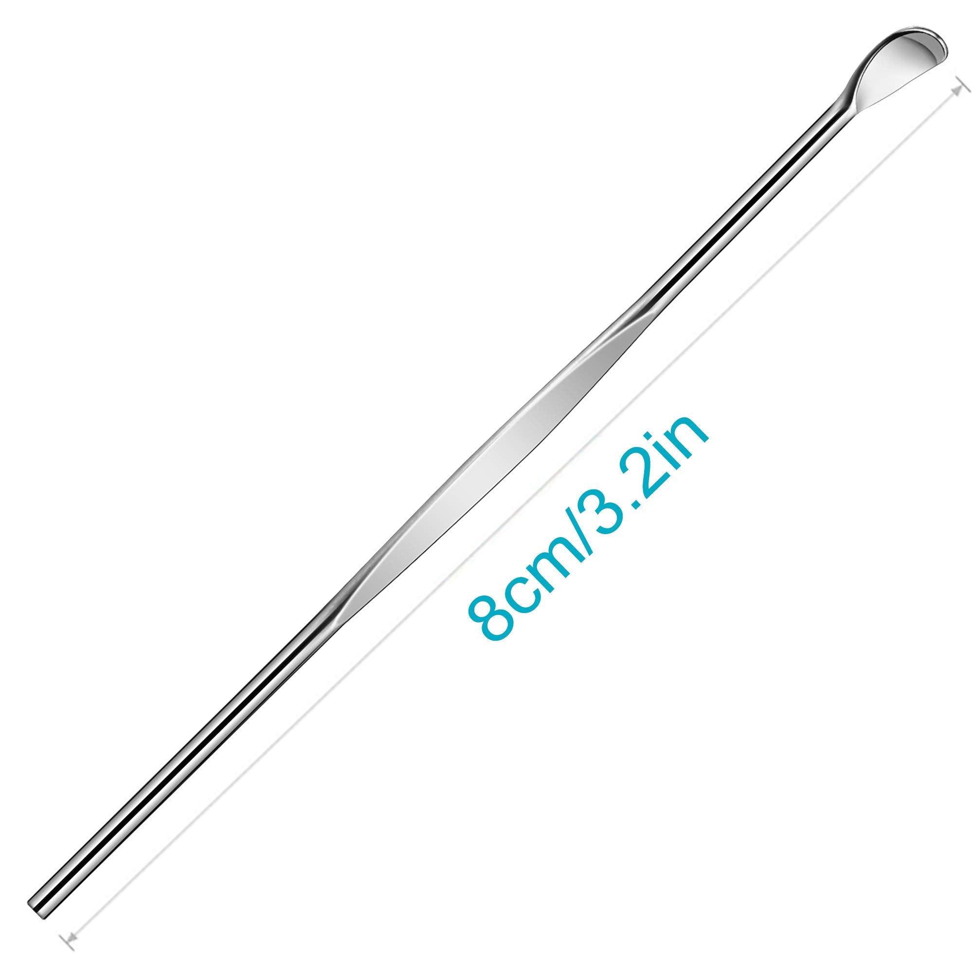 10pcs Sliver Metal Ear Cleaner Ear Pick Ear Spoon Earwax Curette Remover Earpick Tool Hanging Clean Tool for Ear Key Hanging Key
