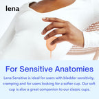 Lena Sensitive Menstrual Cups - Soft & Reusable for Light & Heavy Flow, Beginner-Friendly, Tampon, Period Underwear & Pad Altern