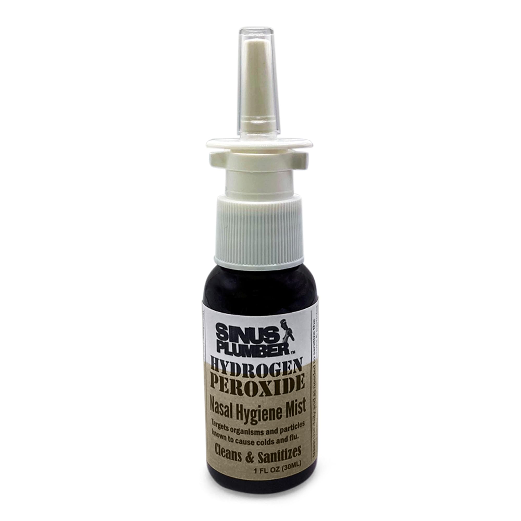 Sinus Plumber Hydrogen Peroxide Nasal Hygiene Mist - Deep Cleans Nose from Airborne Particles for Immune Defense