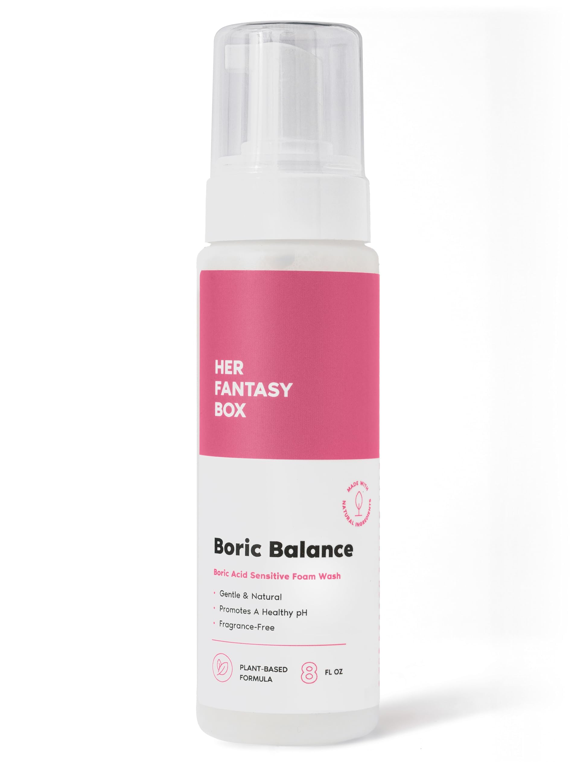 Her Fantasy Box | Boric Balance Yoni Foam Wash - Naturally Safe, pH-Balancing, Gentle Cleansing Formula for Daily Care, Odor Con